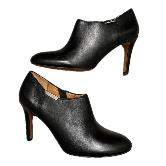 Coach Black Leather Seneca Booties Boots 8 - Picture 3 of 11